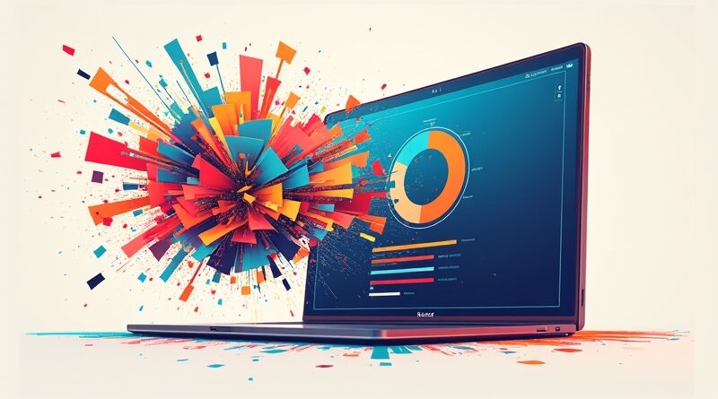 Rozpadający się kokpit zmienia się w minimalistyczną stronę www. Chaos kolorów ustępuje miejsca harmonii i czytelności.