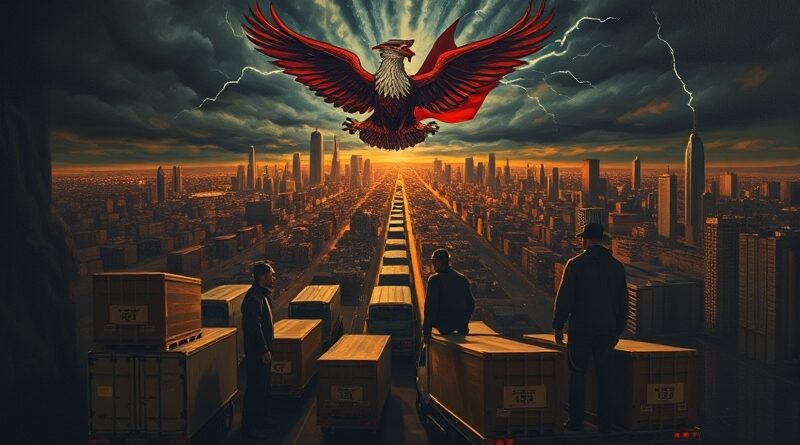 Przemyt czipów do Chin w podziemnych tunelach, w tle starcie USA-Chiny, napięcie.