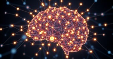 Sieć połączonych, świecących węzłów symbolizująca Mistral Forge: korporacje trenujące AI na swoich danych.