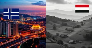 Cyfrowa tapestria: Norwegia przyszłości AI kontra Węgry w tradycyjnym, statycznym krajobrazie. Przepaść cyfrowa Europy.