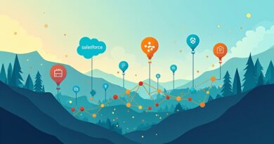 Abstrakcyjna migracja danych między Salesforce, HubSpot i Base44. Łatwy przepływ, płynne przejście.