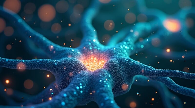 Sieć neuronowa w pastelowych barwach w stylu art nouveau, symbol AI i automatyzacji korporacyjnej.