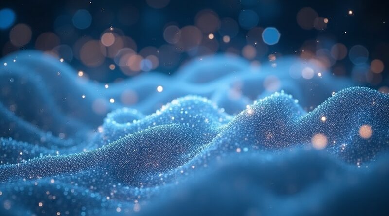 Claude AI przenika do Microsoft Word: abstrakcyjne połączenie kodu i tekstu, symbolizujące integrację Anthropic z Office.