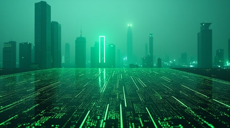 Neonowa płyta główna w stylu Wong Kar-waia, sylwetki chińskich wieżowców we mgle, futurystyczna melancholia, konkurencja i postęp.