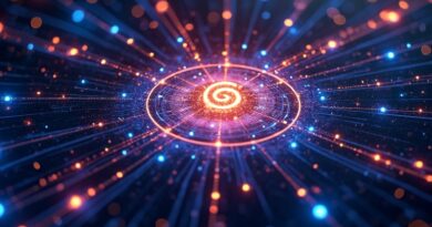 Abstrakcyjna sieć AI z ikoną Gemini, reprezentacja przyszłościowych przepływów pracy i agentów.