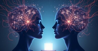 Wirująca galaktyka sieci neuronowych w konstelacjach Gemini, z portalem do AI Studio.