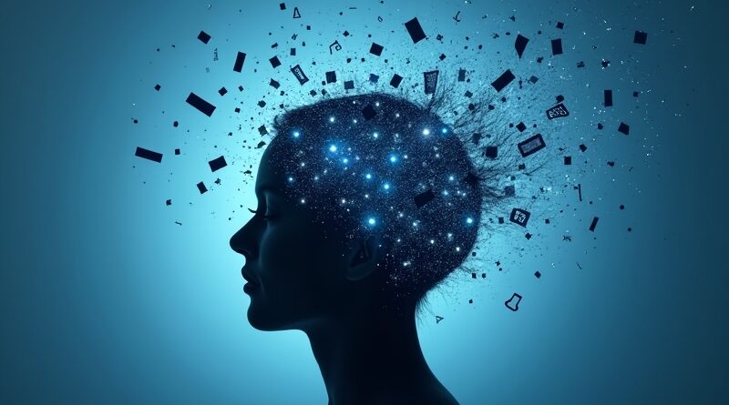 Abstrakcyjna głowa z sieci neuronowych, symbolizująca ewolucję pracy pod wpływem AI.