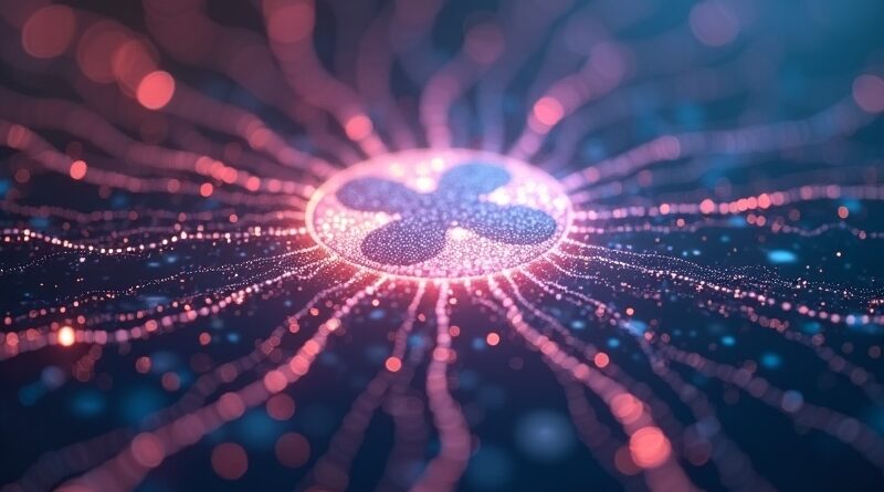 Świecąca sieć połączeń emanuje z logo Slack, symbolizując ewolucję w system operacyjny AI.