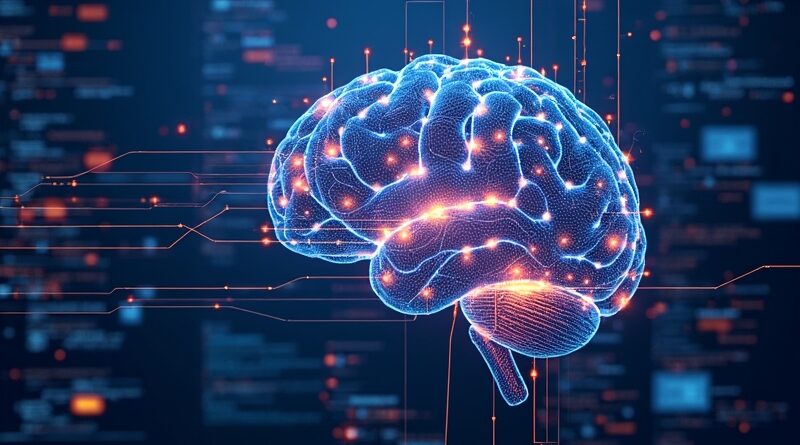 Abstrakcyjny mózg-sieć z ludźmi i kodem, symbolizujący inteligencję Snowflake Intelligence i Cortex Code.