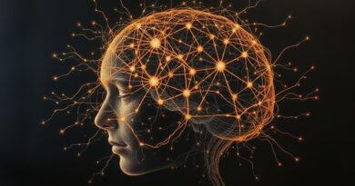 Skomplikowana sieć neuronów tworząca głowę, symbolizująca inteligencję i połączenie AI, w stylu Rembrandta.