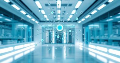 Abstrakcyjny model AI: połączone węzły i równania w sterylnym laboratorium, rygor matematyczny w nowoczesnym ujęciu.