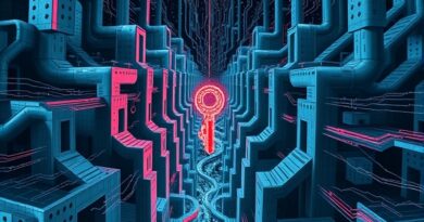 Surrealistyczna wizja konfliktu NSA i Pentagonu o AI: niemożliwe struktury, kod, klucz.