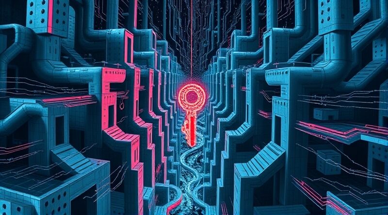 Surrealistyczna wizja konfliktu NSA i Pentagonu o AI: niemożliwe struktury, kod, klucz.