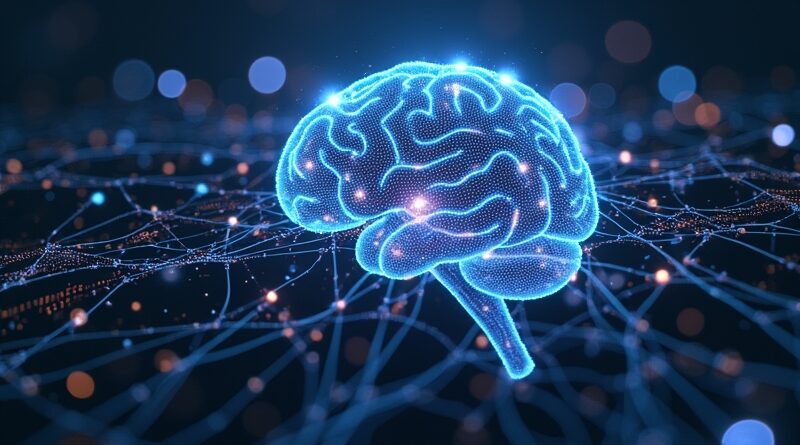 Pulsująca sieć neuronowa w przeglądarce Edge symbolizuje integrację Copilota i zaawansowane funkcje AI.