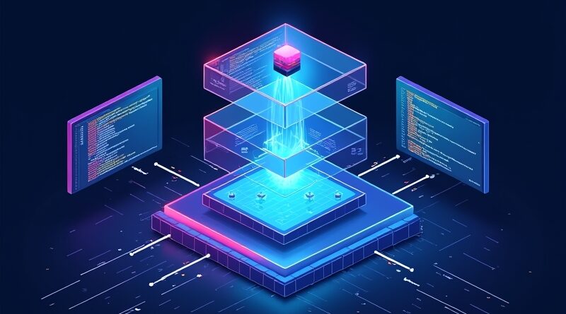 Architektura Cline SDK: cztery warstwy, strumienie danych, ikona agenta AI przy kodzie