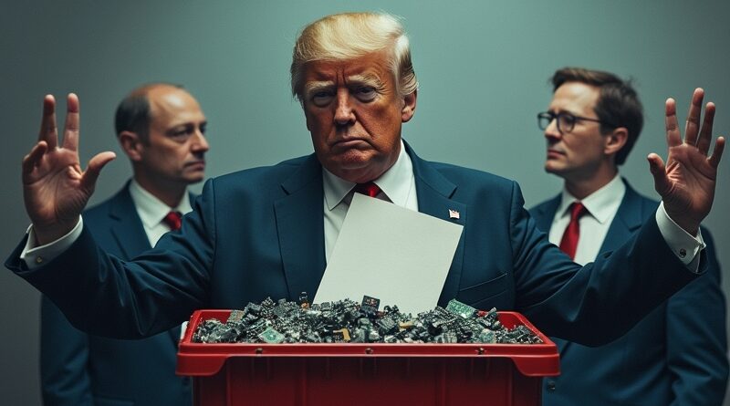 Trump wyrzuca dekret AI do śmieci, marionetkarze Musk, Zuckerberg i Sacks w cieniach.