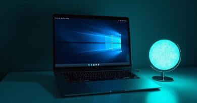 Na pulpicie macOS w trybie ciemnym unosi się kula Gemini z mikrofonem