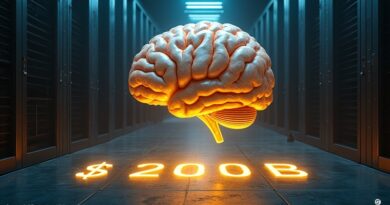 Mózg z kryształu w serwerowni, "200B" jarzy się na podłodze.