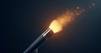 Świecący mikrofon maluje fakturę, fale dźwiękowe przechodzą w cyfrowe formularze