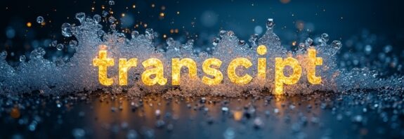 Krystaliczny zwój z niebieskimi neonami, chaos rozpływa się w złote litery.