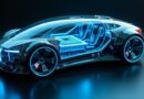 Przezroczysta robotaksa Waymo z widocznym wewnątrz procesorem 5nm nowej generacji.