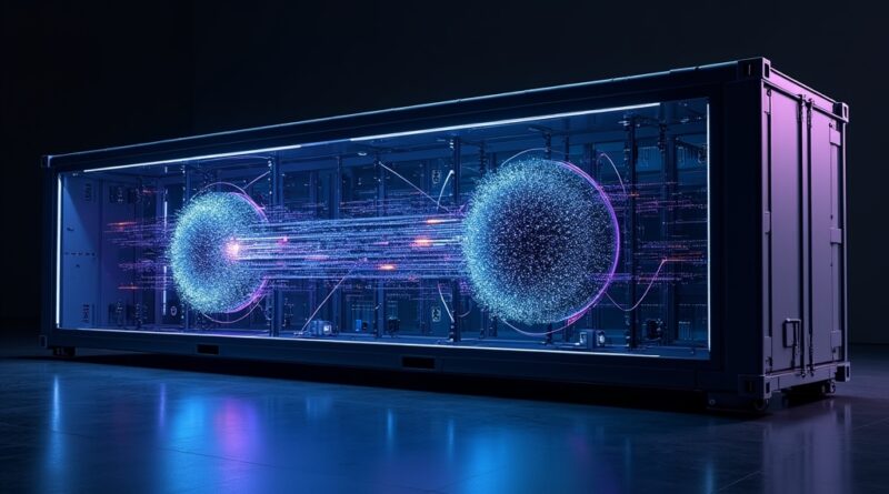 Kontenerowe centrum danych AI Sentinel zasilane przez VAST Data i Hyperfusion.