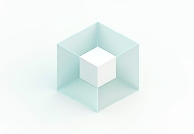 Minimalistyczna kompozycja graficzna symbolizująca połączenia i integrację danych w technologii.