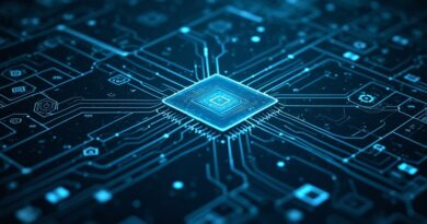 Cyfrowy szkic aplikacji biurowych, częściowo oświetlony, z minimalistycznym, technologicznym stylem.